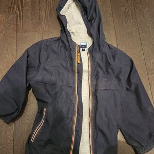 GAP Kids Navy Hooded Jacket with Orange Accents